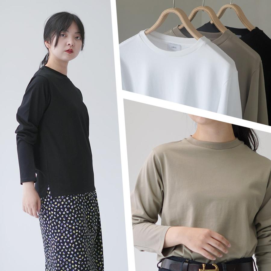 LOHEN サイドスリット　クルーネックカットソー ローヘン LOHEN サイドスリットクルーネックカットソー