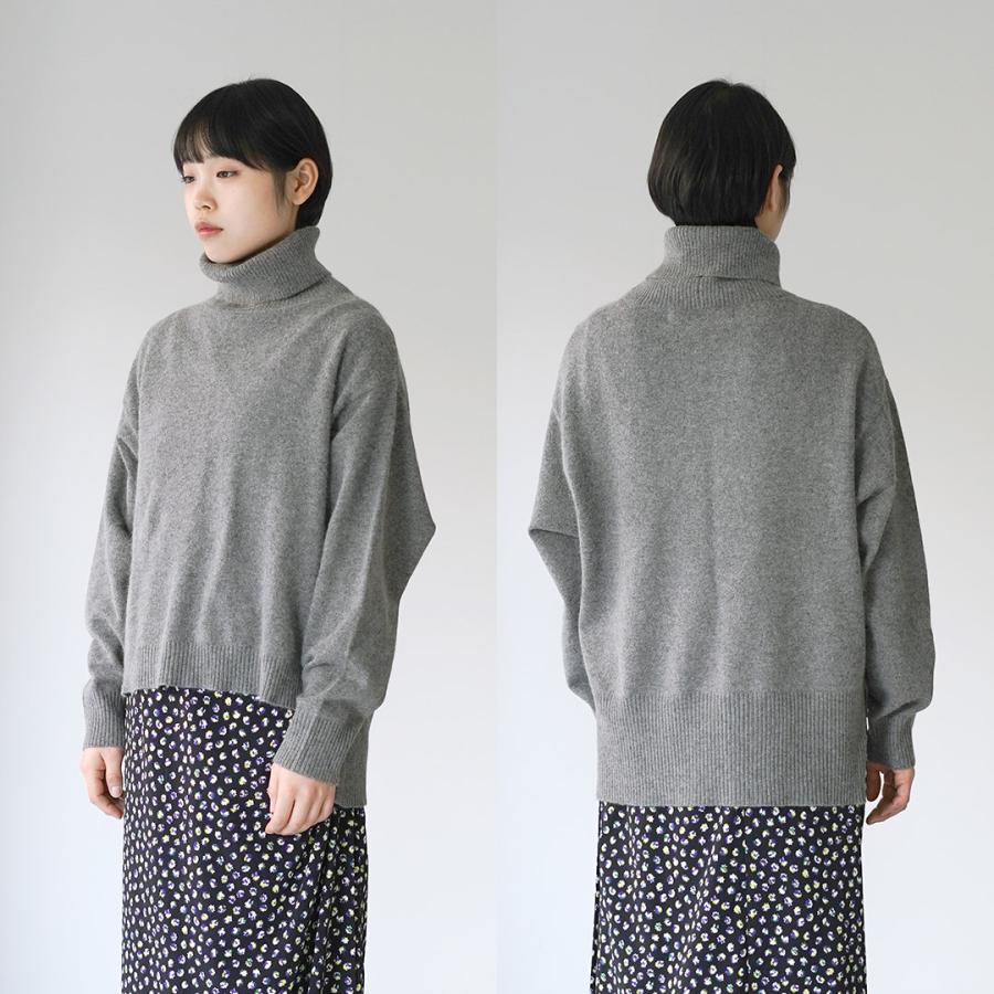 MidiUmi（ミディウミ） ラクーン ニット ハイネック プルオーバー
