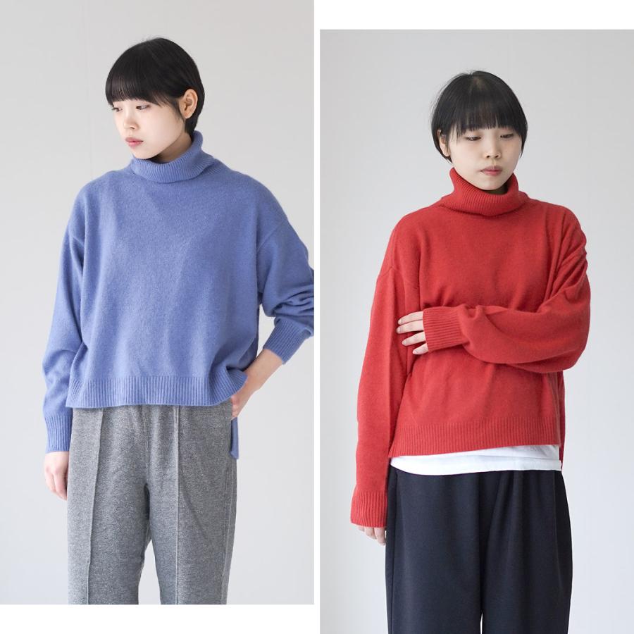 MidiUmi（ミディウミ） ラクーン ニット ハイネック プルオーバー