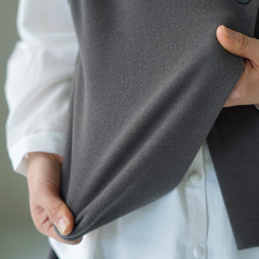 未使用　フミトガンリュウ　ダークグレー　切り替え　ジレ　ベスト WEB限定/OUTLET】【発送在庫あり】【BL】リバーシブルジレ(ベスト