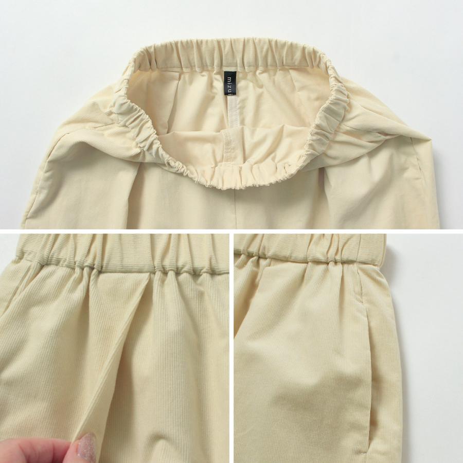 mizuiroind（ミズイロインド） コーデュロイ タック ワイド パンツ