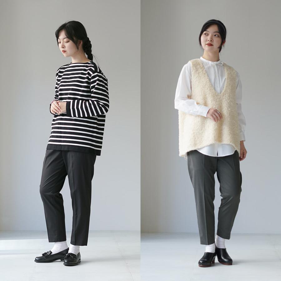 極美品✨ナゴンスタンス 22AWウエストゴム センタープレス パンツ ブラックs nagonstans(ナゴンスタンス)｜ソフトタイプライター センタープレス PT