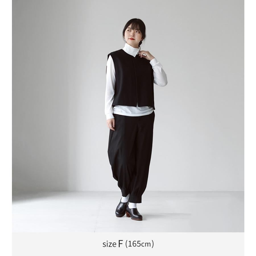 mizuiroind（ミズイロインド） タック ヘムパンツ / レディース