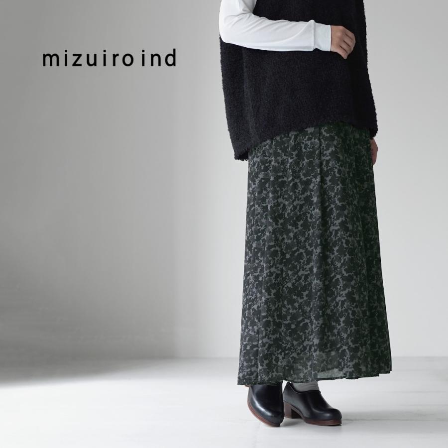 mizuiroind mizuiro ind（ミズイロインド） フラワープリント ロング