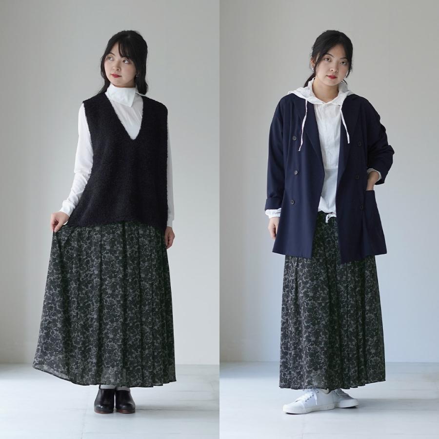 JIM THOMPSON フラワープリント ロングスカート 8号　シルク100% mizuiro ind（ミズイロインド） フラワープリント ロングスカート