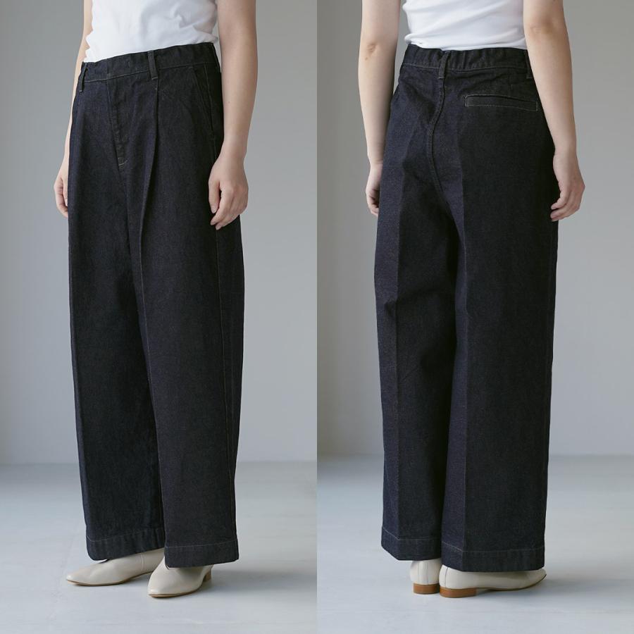 mizuiroind（ミズイロインド） ワイドデニム スラックス / レディース