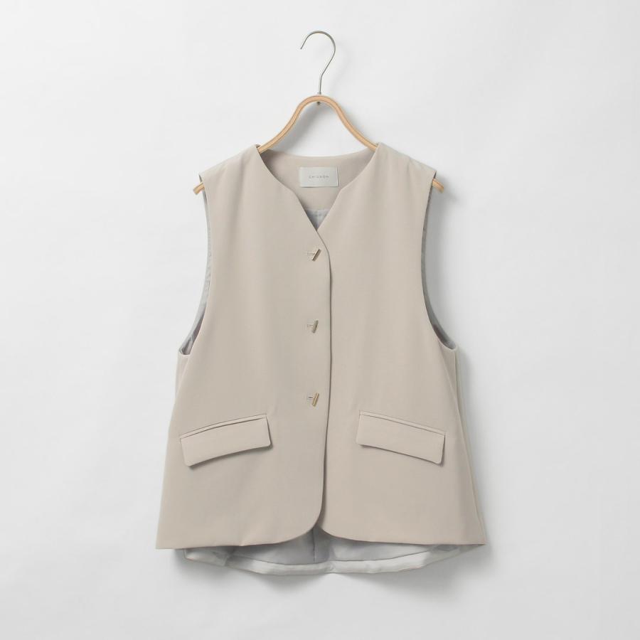 【ほぼ新品】　CHIGNON シニヨン　ワークテーラードジレ　ベージュ CHIGNON（シニヨン） フレア ベスト / レディース トップス ジレ ノー