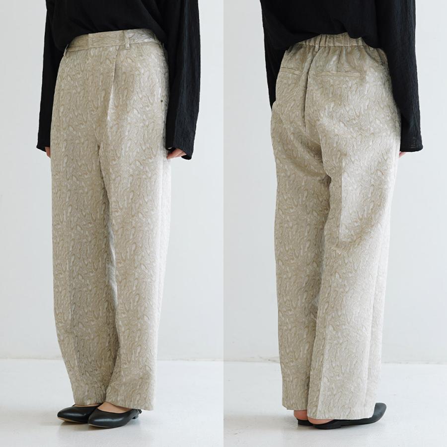 【美品】CHIGNON シニヨン ジャケット パンツ セットアップ ベージュ CHIGNON（シニヨン） ジャガード ストレート パンツ / ボトムス