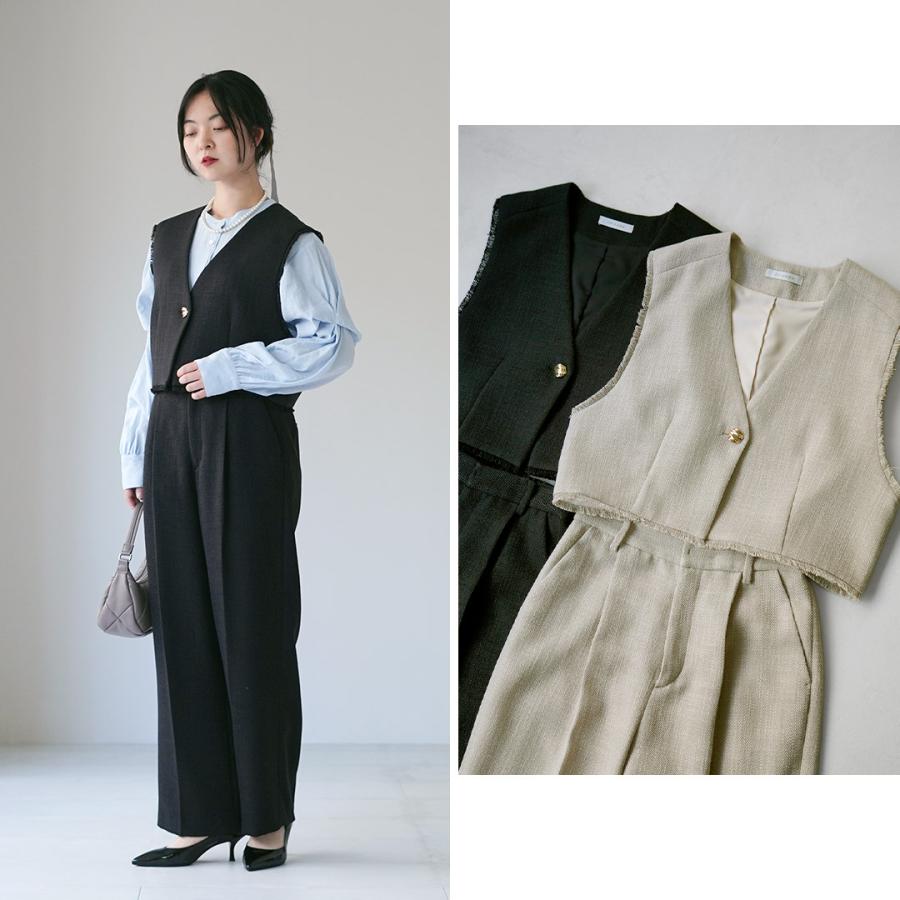 CHIGNON（シニヨン） 別注 ツイード タックパンツ / レディース ワイド