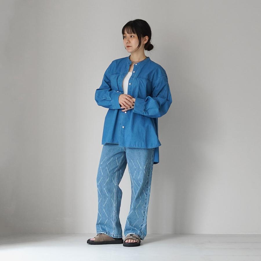 YENN YENN（イェン） レーザーカット ワイドデニム パンツ