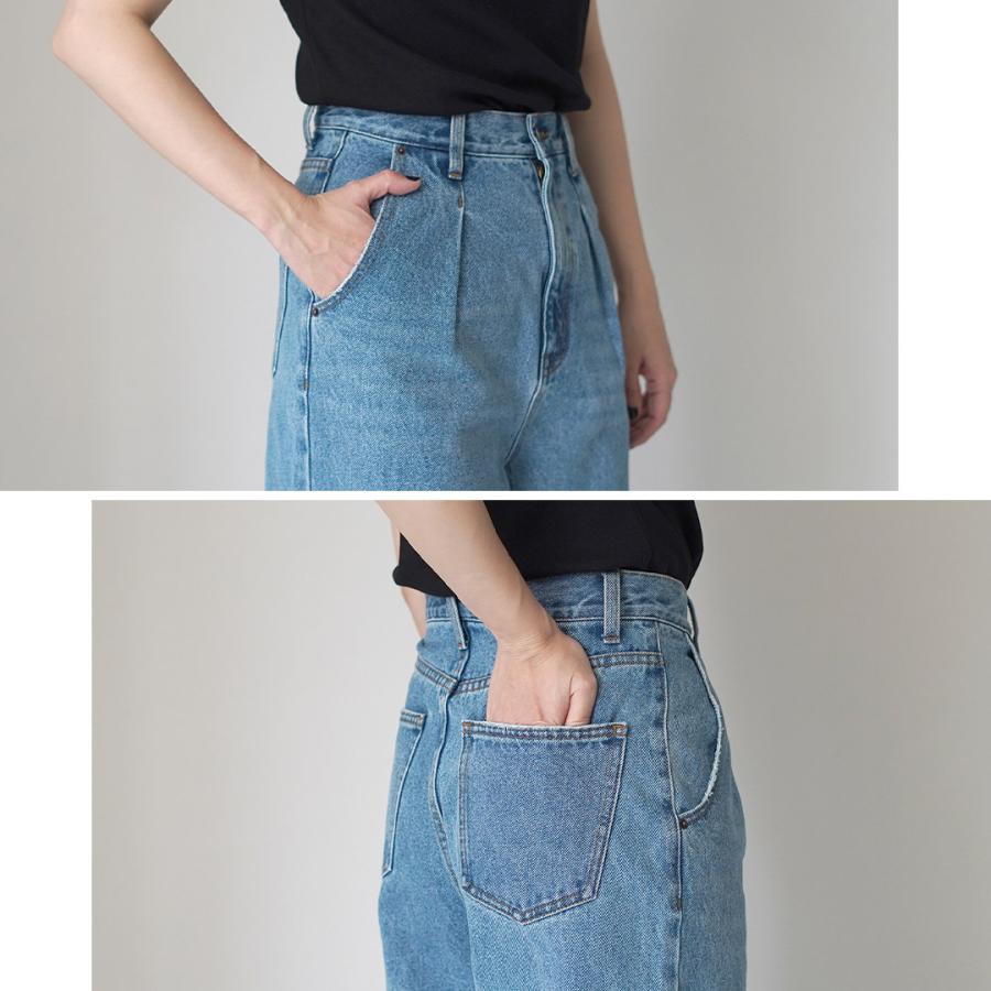 YENN YENN（イェン） レーザーカット ワイドデニム パンツ