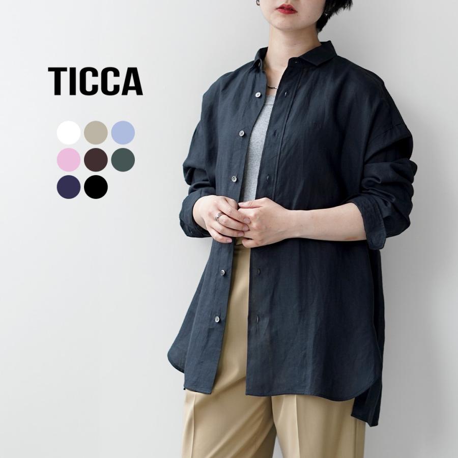 TICCA（ティッカ） リネン スクエアビッグシャツuni 日本製