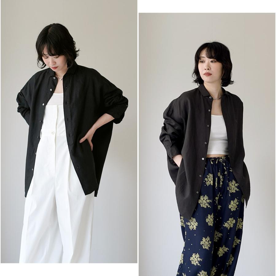 TICCA（ティッカ） リネン スクエアビッグシャツuni 日本製