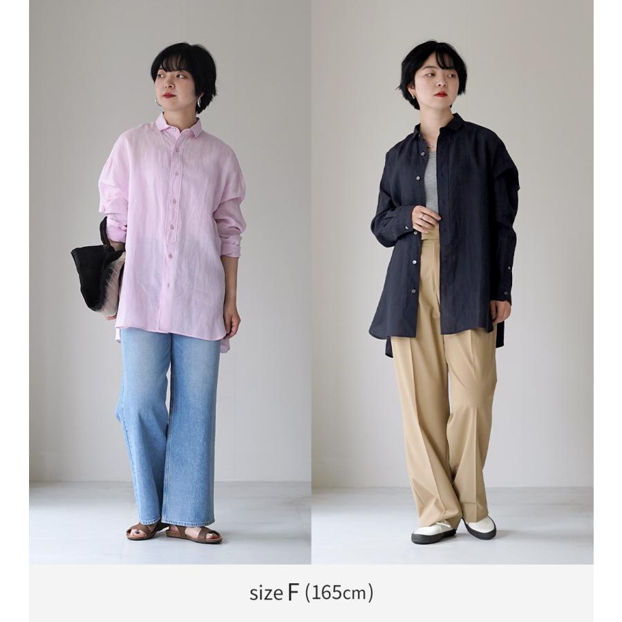 TICCA（ティッカ） リネン スクエアビッグシャツuni 日本製