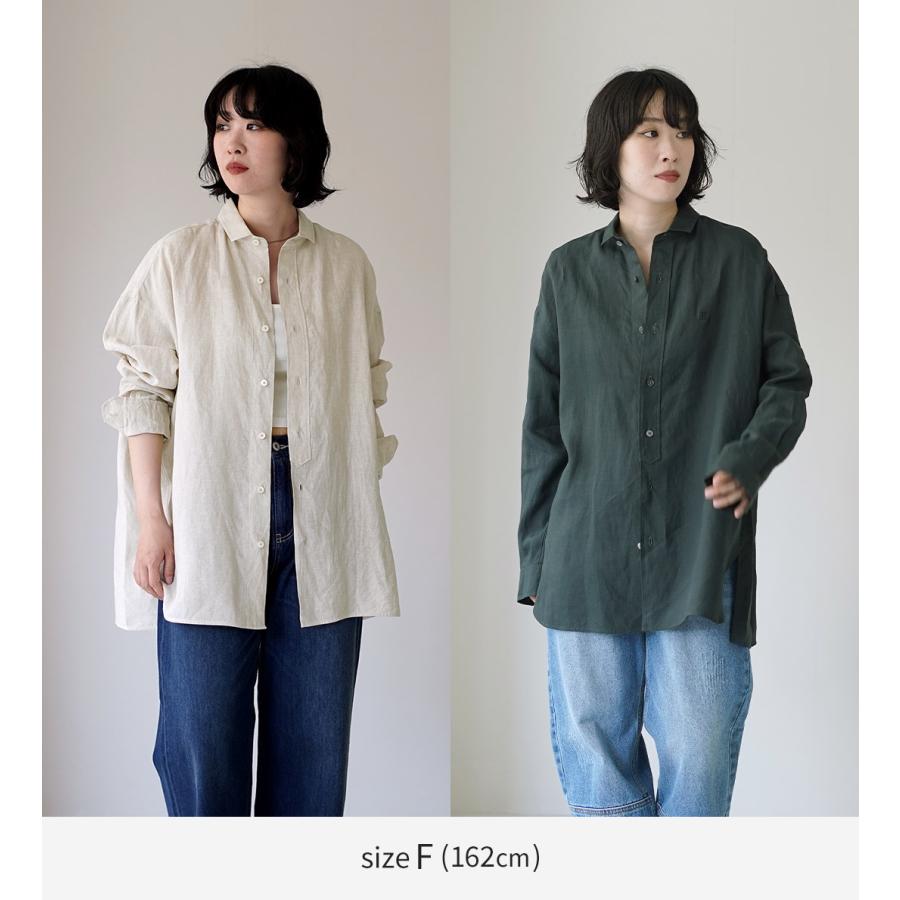 TICCA（ティッカ） リネン スクエアビッグシャツuni 日本製