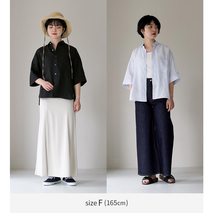 TICCA（ティッカ） リネン 半袖シャツ 日本製 / レディース ワイド 麻
