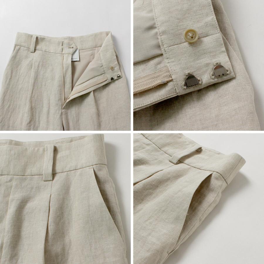 TICCA（ティッカ） リネン ワイドタックパンツ 日本製 / レディース