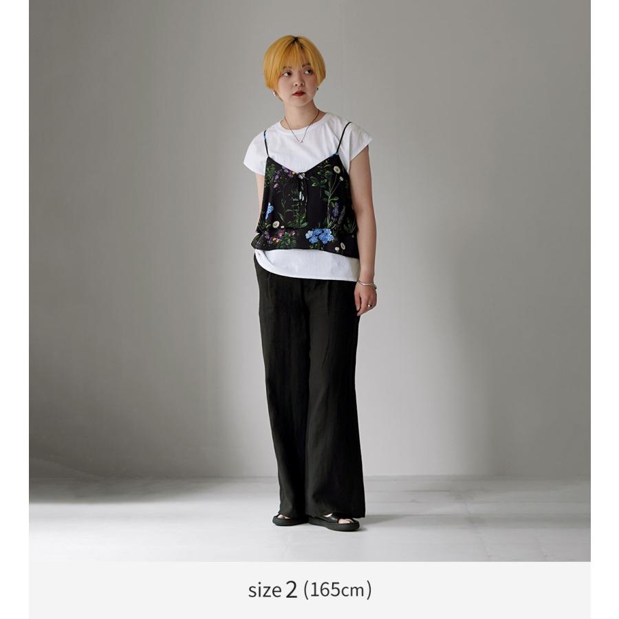 TICCA（ティッカ） リネン ワイドタックパンツ 日本製 / レディース