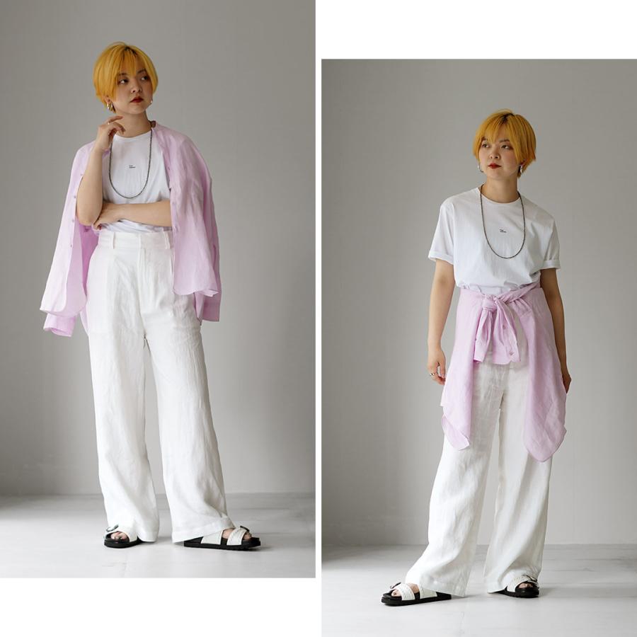 TICCA（ティッカ） リネン ワイドタックパンツ 日本製 / レディース