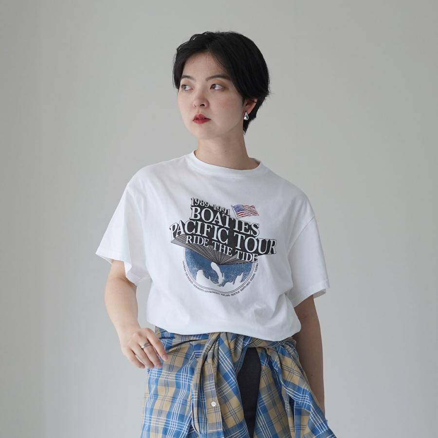 SHINZONE（シンゾーン） ボーティーズ ツアー Tシャツ 26MMSCU08 日本製 / レディース 半袖 プリント BOATIES TOUR TEEの画像