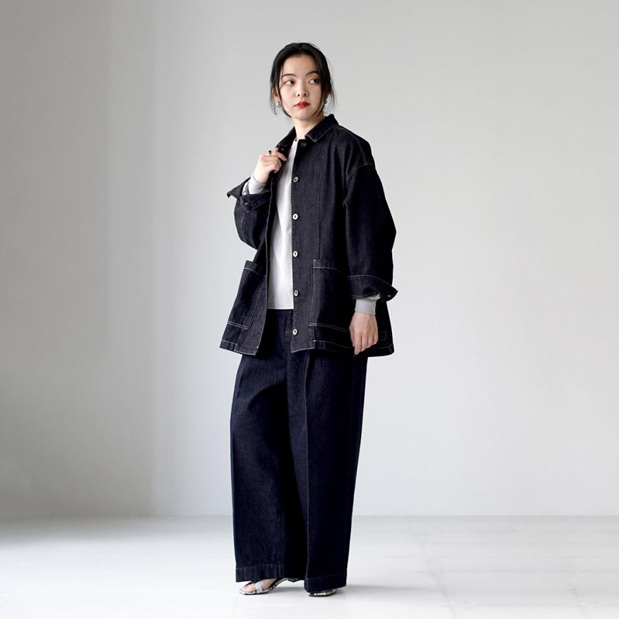 mizuiroind（ミズイロインド） ワイド デニム カバーオール 日本製