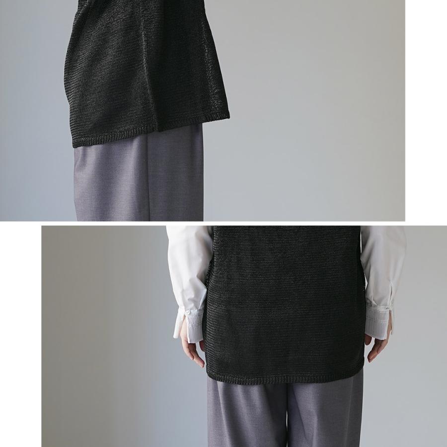 mizuiroind（ミズイロインド） ワイド Vネック ベスト / レディース