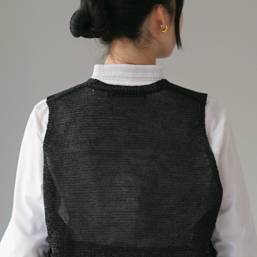 mizuiroind（ミズイロインド） ワイド Vネック ベスト / レディース