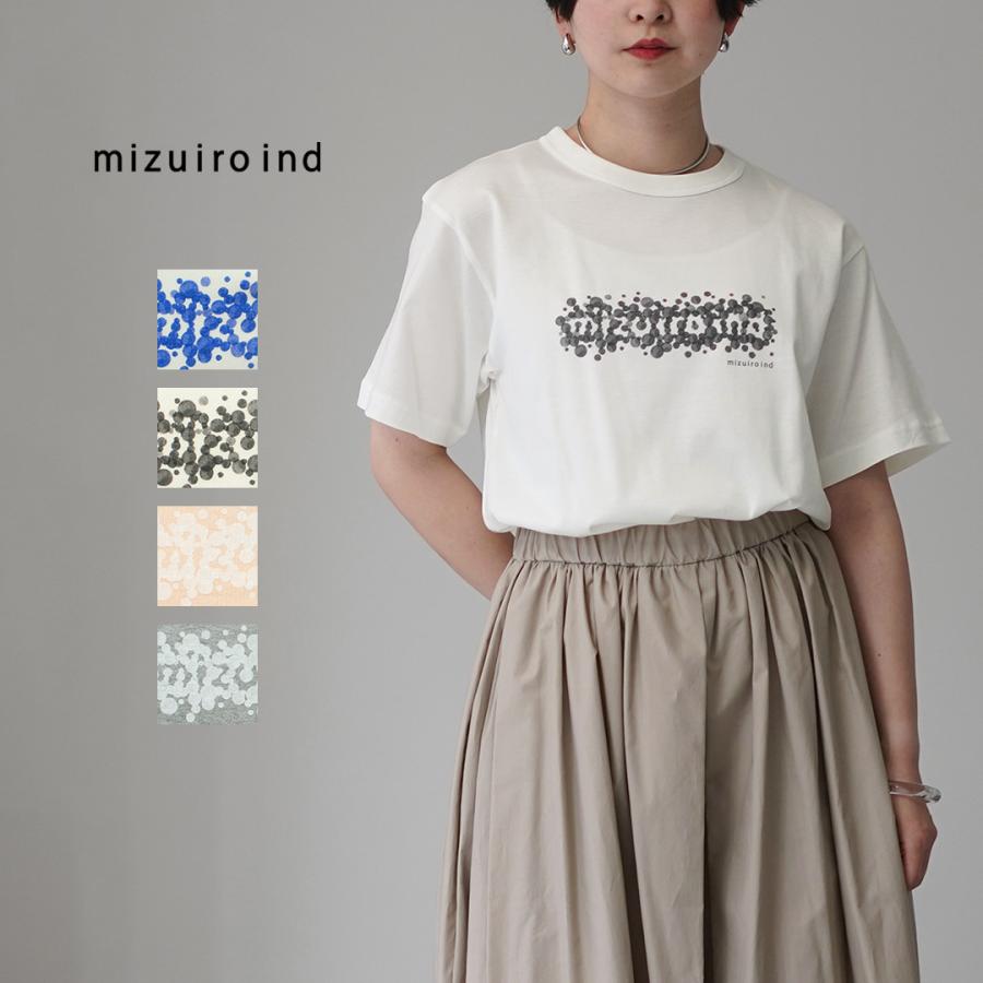 mizuiroind（ミズイロインド） ドットプリント Tシャツ 日本製