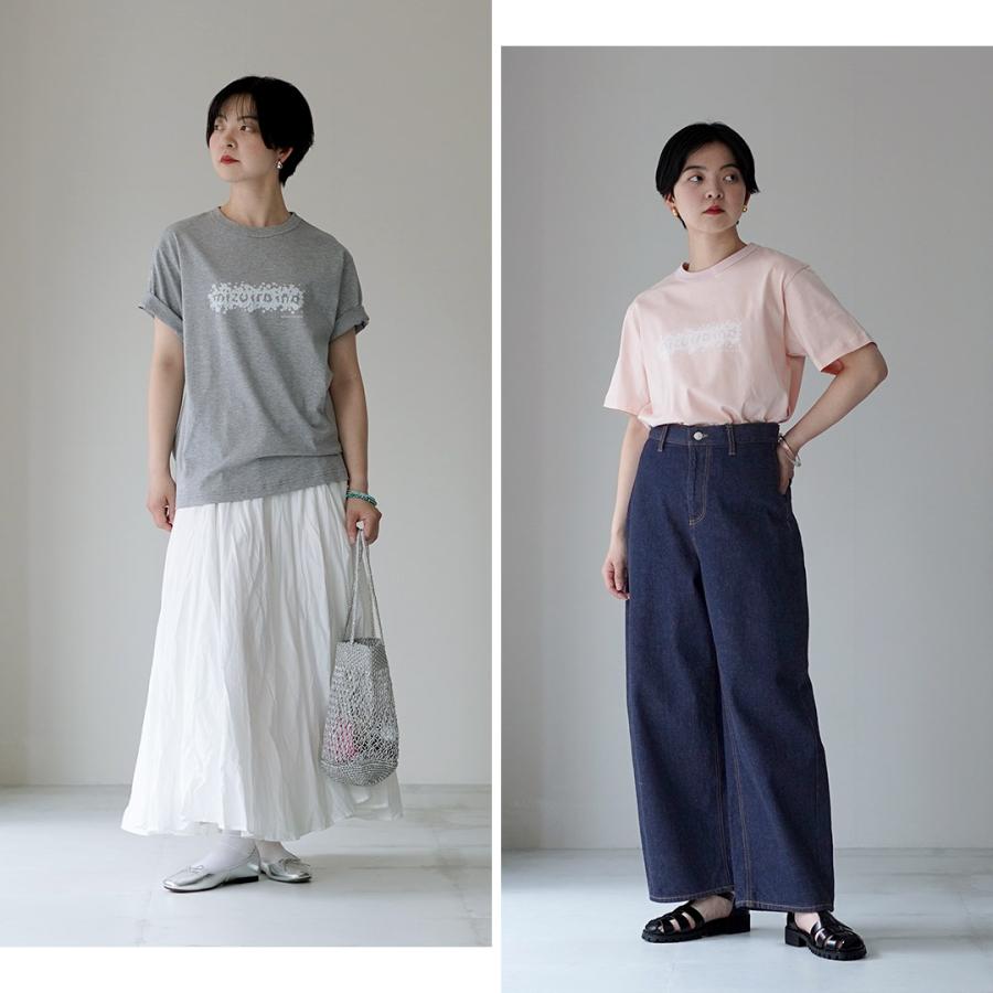 mizuiroind（ミズイロインド） ドットプリント Tシャツ 日本製