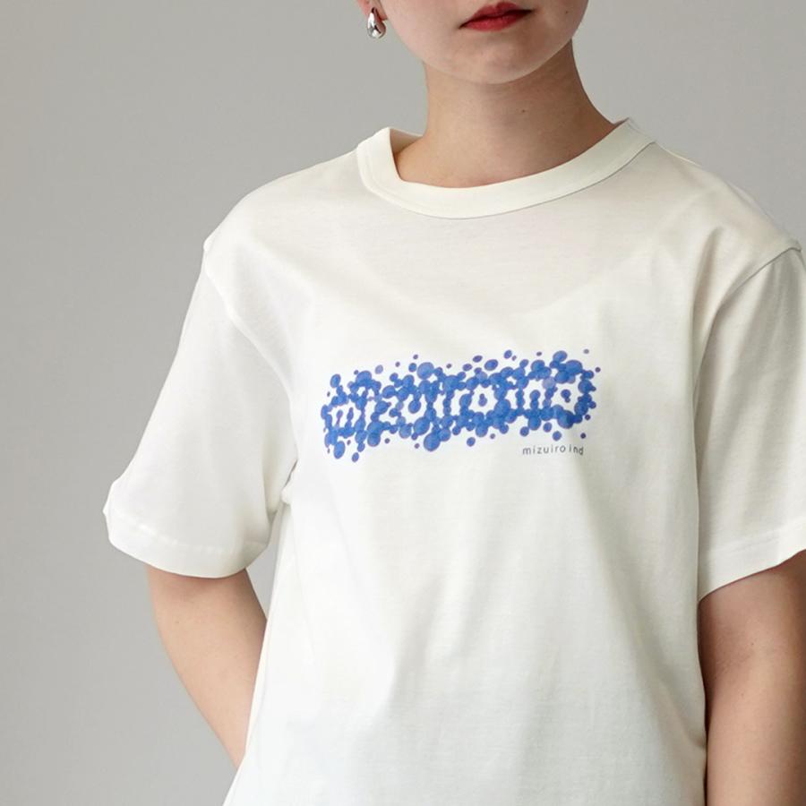 mizuiroind（ミズイロインド） ドットプリント Tシャツ 日本製