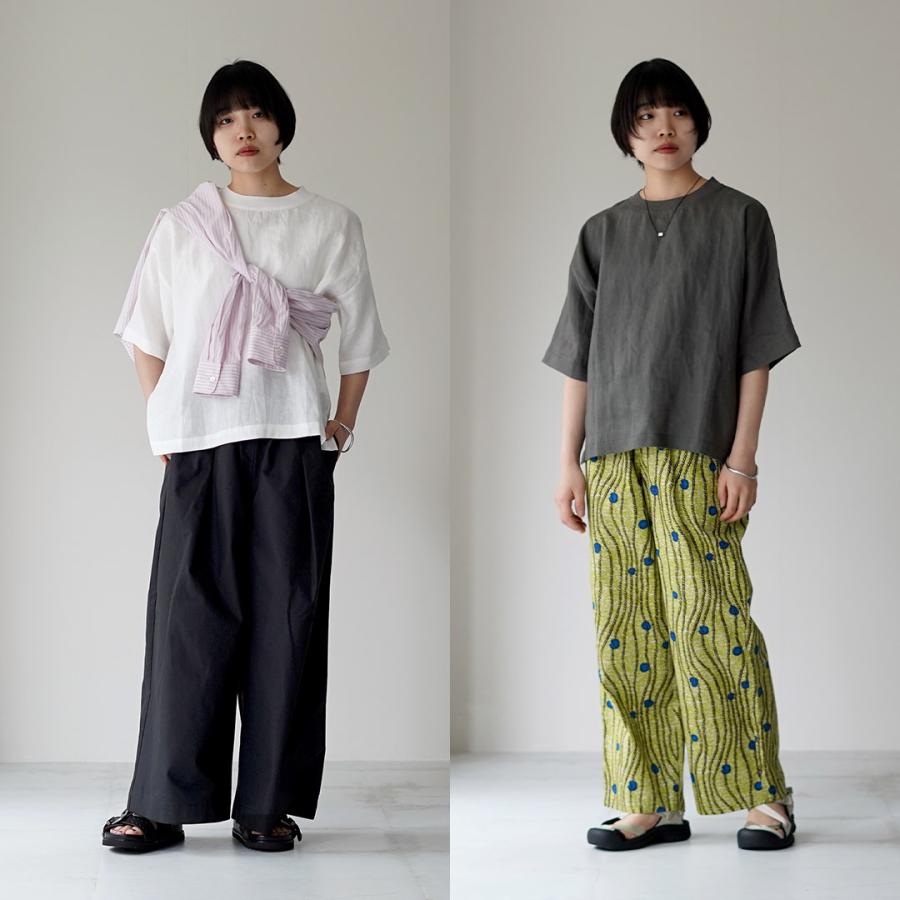 mao made（マオメイド） リネン Tシャツ / レディース 半袖 : GochI by