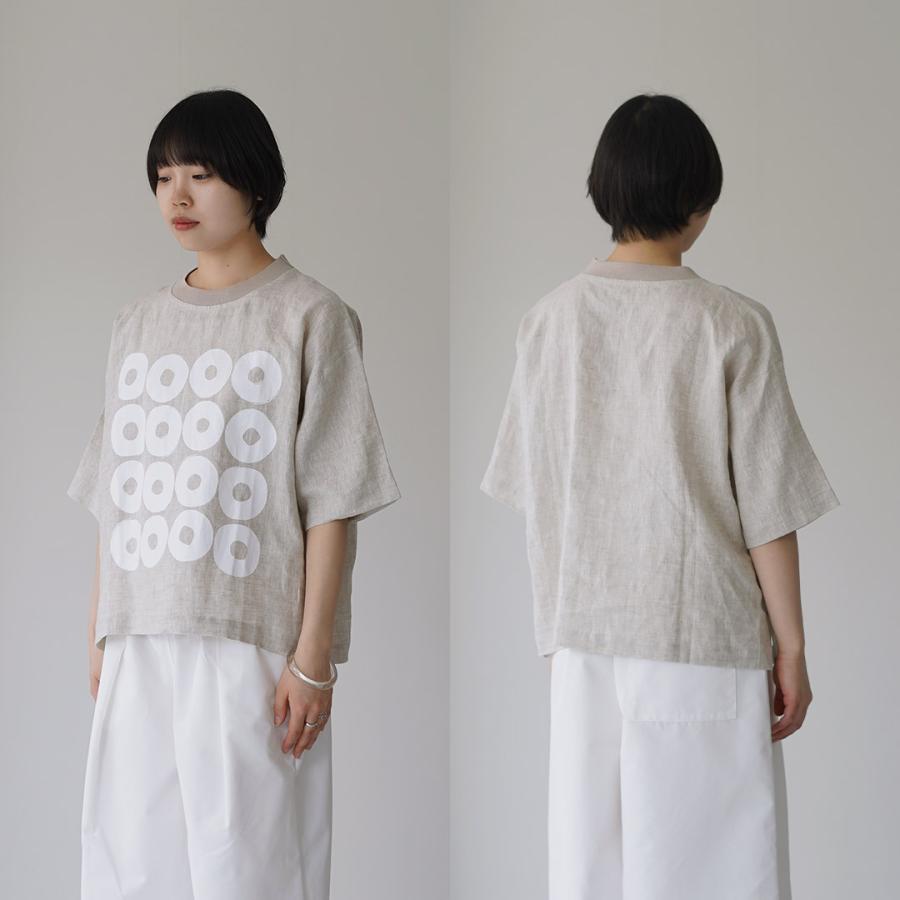 mao made（マオメイド） リネン Tシャツ ドーナツ / レディース 半袖