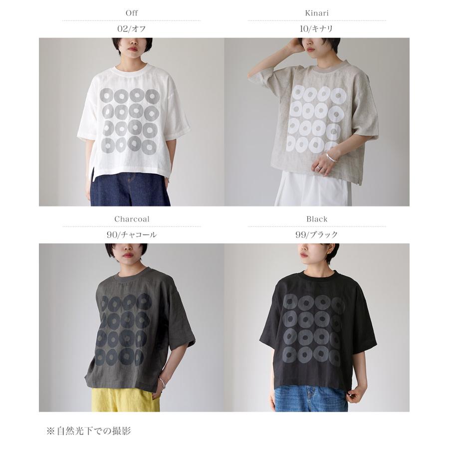 mao made（マオメイド） リネン Tシャツ ドーナツ / レディース 半袖