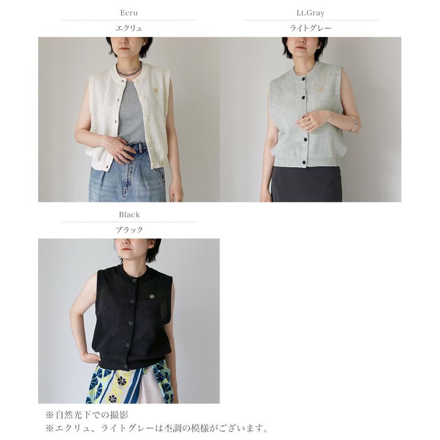 YENN YENN（イェン） リネン シアーベスト / レディース サマーニット