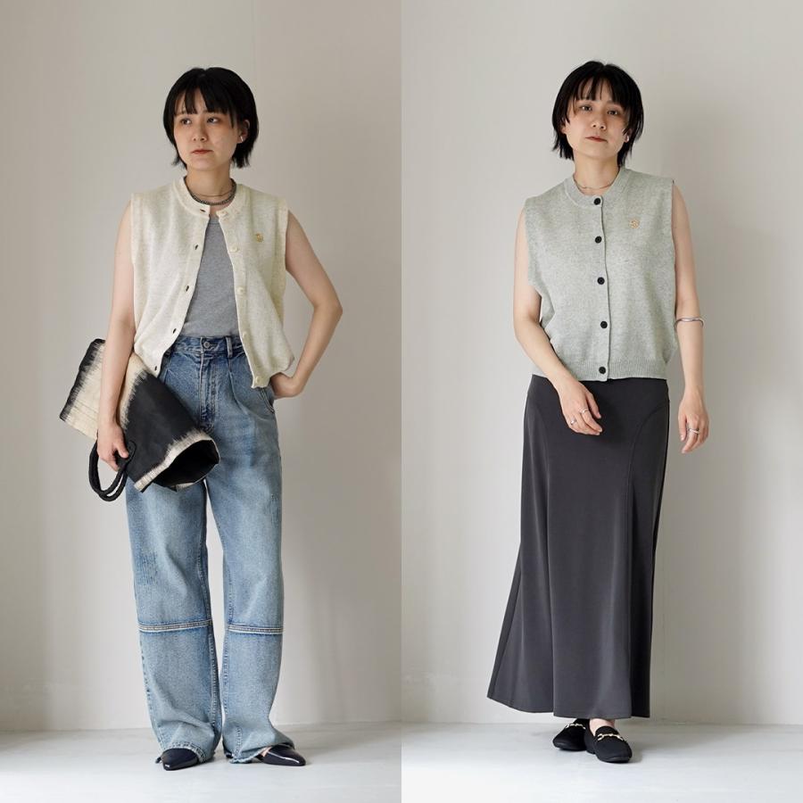 YENN YENN（イェン） リネン シアーベスト / レディース サマーニット