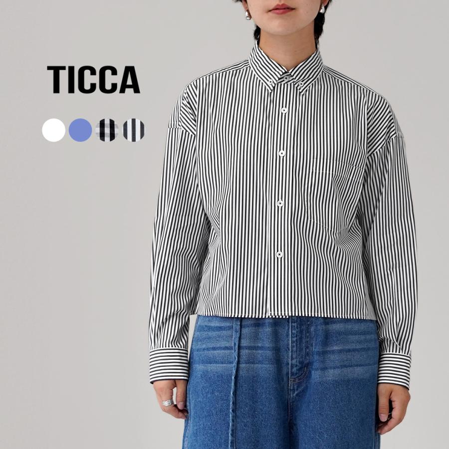 TICCA（ティッカ） B.D.シャツ 日本製 / レディース ショート 長袖