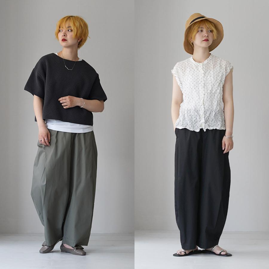 mizuiroind（ミズイロインド） タックコクーン スラックス 日本製