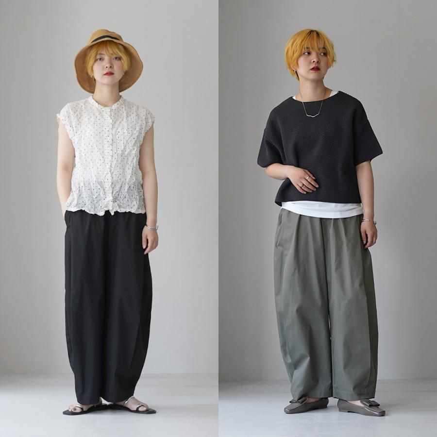 mizuiroind（ミズイロインド） タックコクーン スラックス 日本製