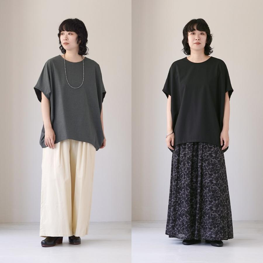 mizuiroind（ミズイロインド） T/R コクーンワイドプルオーバー 日本製