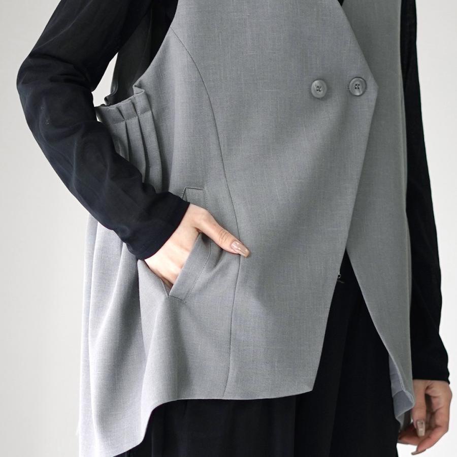 CYAN TOKYO（シアントーキョー） リネン アームプリーツ ジレ 2024年