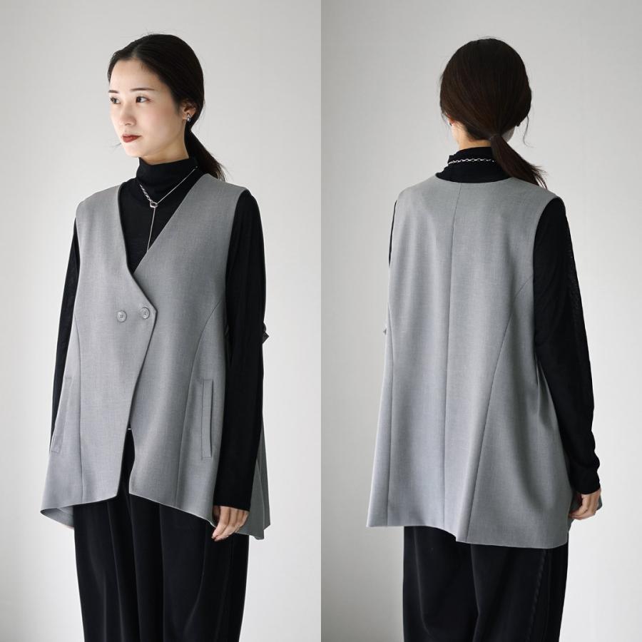 CYAN TOKYOリネン アームプリーツ ジレ CYAN TOKYO（シアントーキョー） リネン アームプリーツ ジレ 2024年