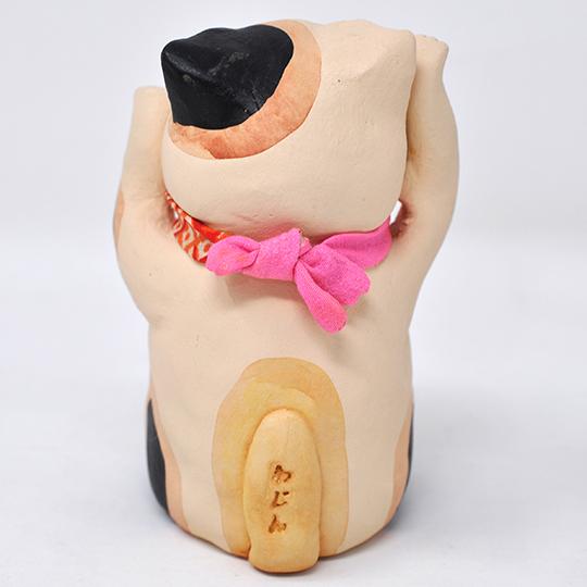 2002年　もりわじん サイン色紙 猫絵 造形作家 大幸福になあれ 猫大の字 もりわじん作品 家猫シリーズ - ねこの大五郎 オンラインストア