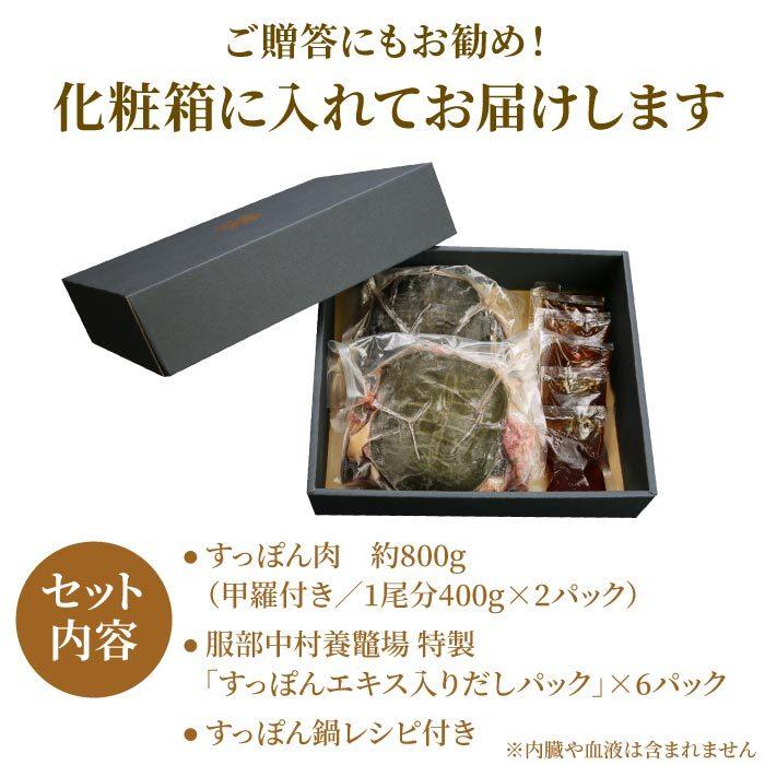 浜名湖の極上すっぽん鍋セット 800g（甲羅付き／400g×2パック） 服部中村養鼈場 スッポン 服部もの 服部中村養べつ場 切り身 すっぽん料理 鍋の画像