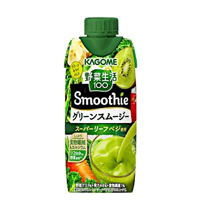 野菜生活100 スムージー グリーンスムージーmix ゴールド グリーンキウイ 636円 パック 12本入1 カゴメ 330ml 売れ筋ランキング