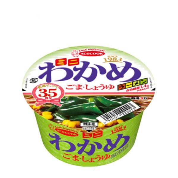 ミニ わかめラーメン ごま・しょうゆ エースコック 12個入り｜daihei