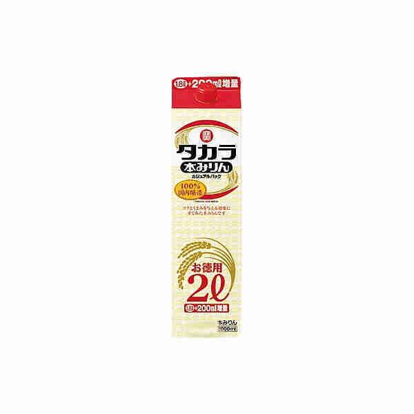 タカラ本みりん カジュアルパック 宝酒造 2.0L(2000ml) 紙パック 6本入り（Yahoo!・問屋ダイヘイYahoo!店）