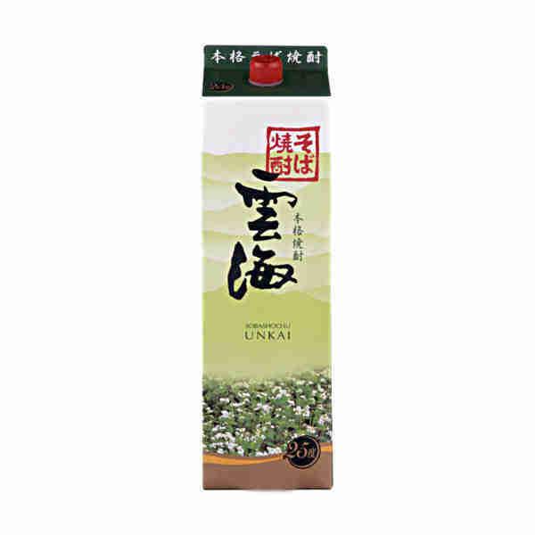 そば雲海 - 目の前 25度 雲海酒造 2.7L(2700ml) 容器に並べる 6本入 そば焼酎-焼酎-ドリンク、水、お酒