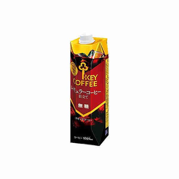 キーコーヒー リキッドコーヒー無糖 1L(1000ml)l紙パック 6本入り｜daihei