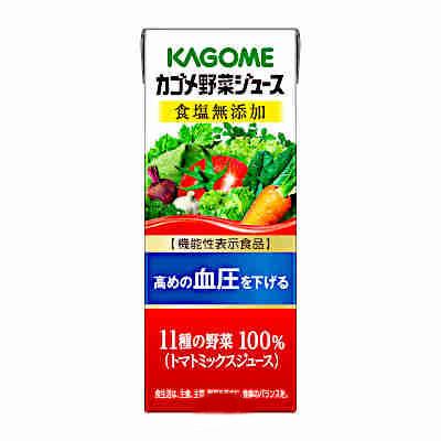 野菜ジュース 食塩無添加 カゴメ 200ml パック 24本入｜daihei