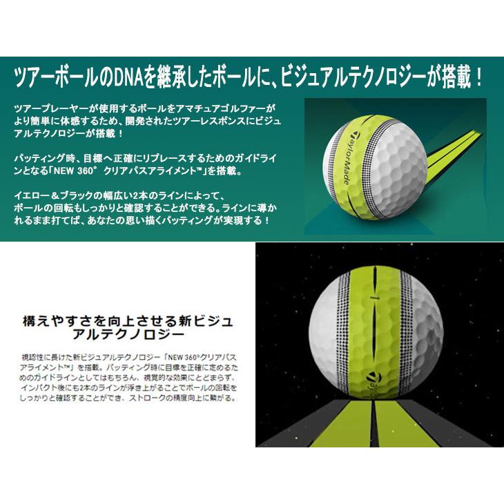 テーラーメイド ゴルフボール ツアーレスポンス ストライプ ボール 1ダース 12球 TaylorMade あすつく 日本正規品｜daiichigolf｜02